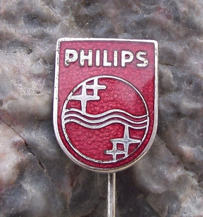Vintage Philips Radio and Electronics Company Logo Pin Badge