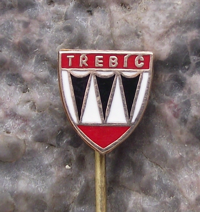 Vintage Třebíč Trebitz Czechoslovakia Moravia City Coat of Arms Pin Badge