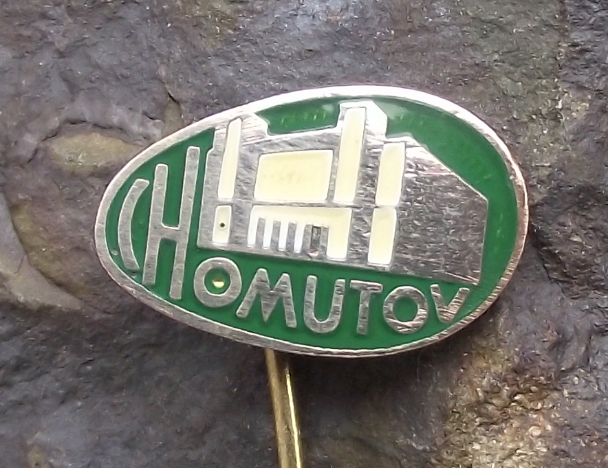 Vintage Chomutov Czechoslovakia City Theatre Architecture Pin Badge