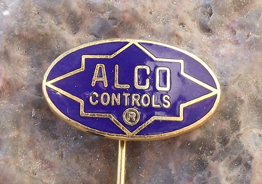 Vintage Alco Controls Valves Equipment Engineering Firm Pin Badge