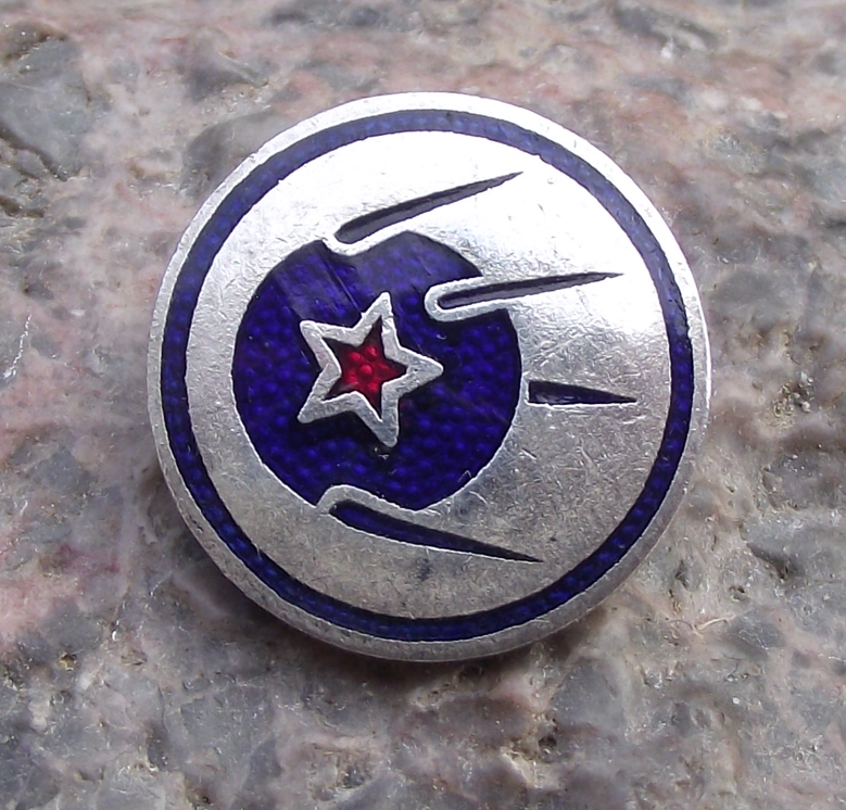 1957 Sputnik 1 Satellite Soviet Red Star First Object in Space Mission Pin Badge
