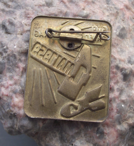 1959 Nuclear Bomb May Day East German DDR Peace Themed Celebration Pin Badge