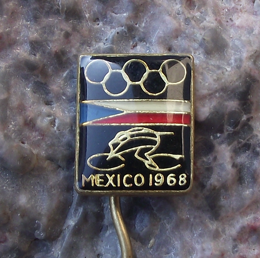 1968 Olympic Summer Games Mexico City Cycling Pin Badge
