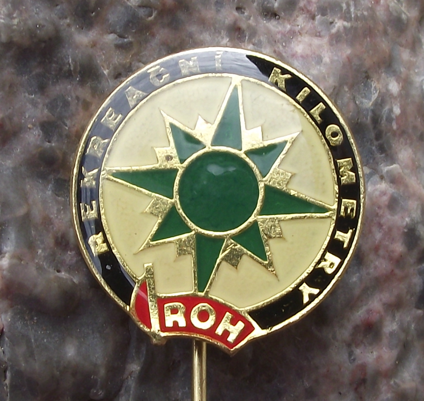 Vintage 100 km Kilometres Spring Walk National Walking Event Trade Union Pin ROH Badge