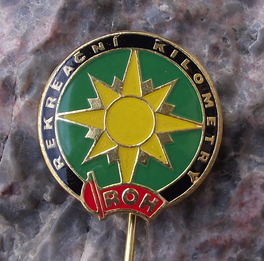Vintage 100 km Kilometres Spring Walk National Walking Event Trade Union Pin ROH Badge