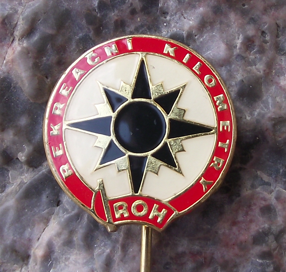 Vintage 100 km Kilometres Spring Walk National Walking Event Trade Union Pin ROH Badge