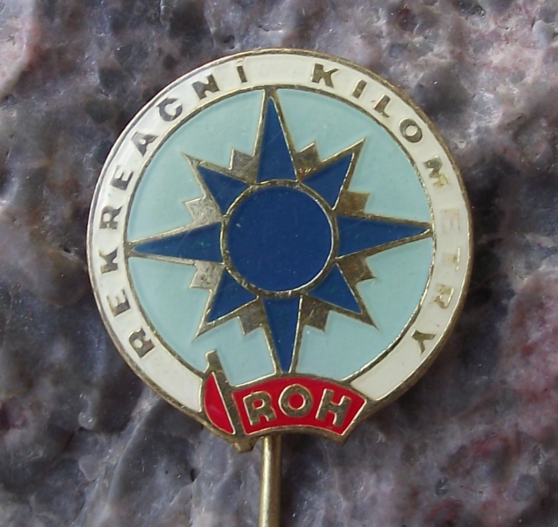 Vintage 100 km Kilometres Spring Walk National Walking Event Trade Union Pin ROH Badge