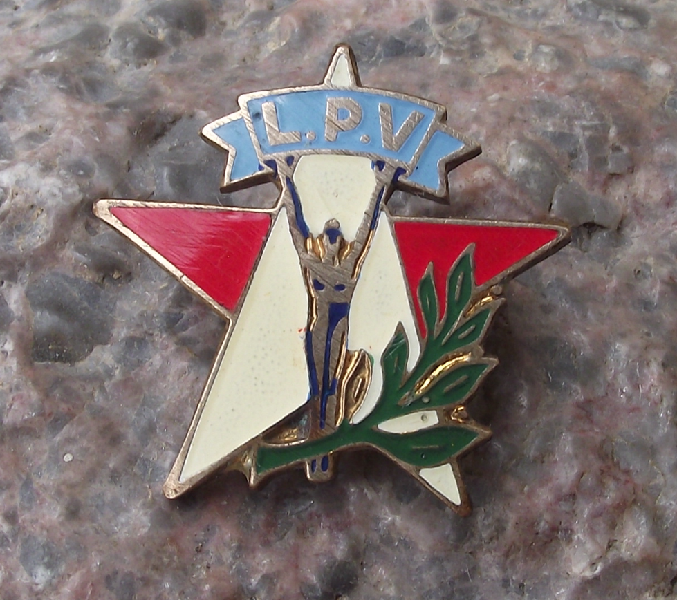 Vintage Cuba LPV Licencia Deportivo Popular Cuban Sports Body Pin Badge