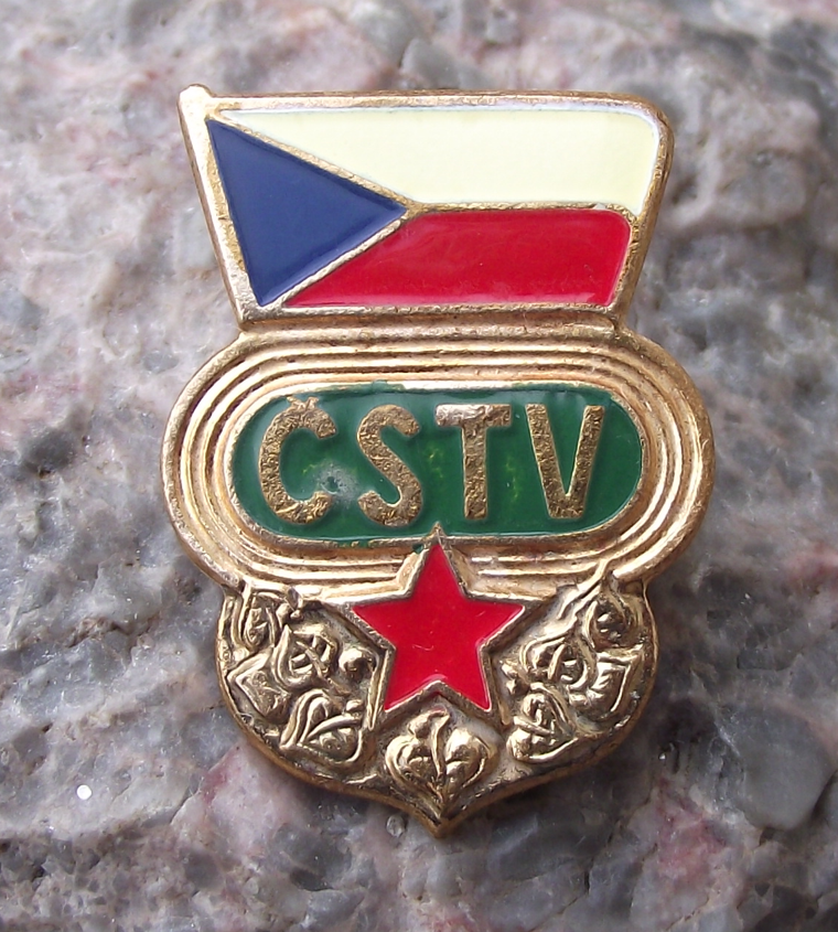Vintage CSTV Czechoslovakia State Sports Association Members Pin Badge