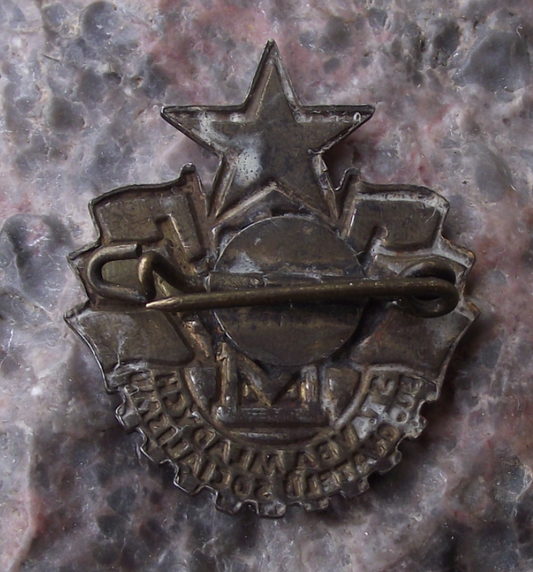 Vintage CSM Czech Communist Youth Organisation Builder of Socialism Pin Badge