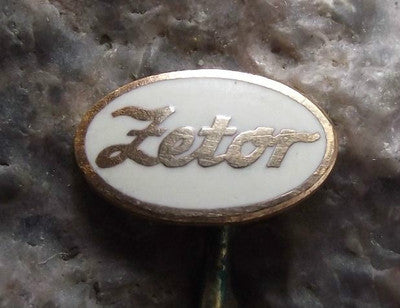 Oval Zetor Tractor Farming Farm Agricultural Machines Advertising Pin Badge - Badgecrazy