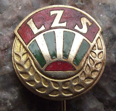 Antique Polish Poland LZS Sports Club Membership Members Rising Sun Pin Badge - Badgecrazy