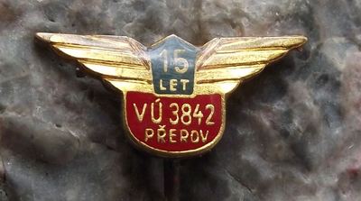 1976 Czech 6th Fighter Bomber Air Regiment 15th Anniversary Wings Pin Badge - Badgecrazy