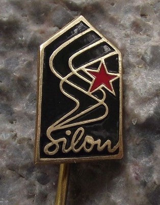 Antique Silon Nylon Tackle Line Company Czechoslovakia Fishing Pin Badge - Badgecrazy