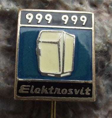 Elektrosvit One Million Cooler Fridge Units Produced Czechoslovak Pin Badge - Badgecrazy