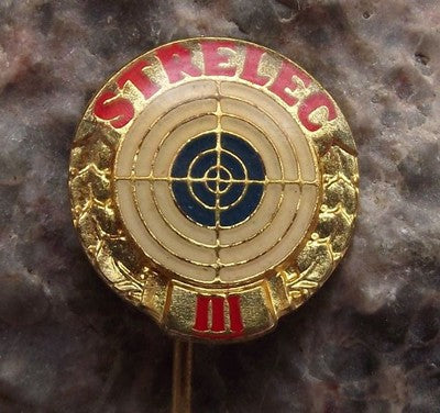 Czechoslovak Military Reserve Gun Shooting Marksman Sniper Grade 3 Pin Badge - Badgecrazy