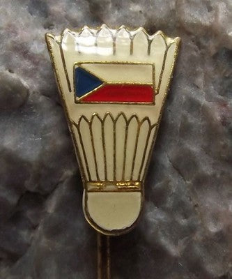Vintage Badminton Association Czechoslovakia Czech Shuttlecock Members Pin Badge - Badgecrazy