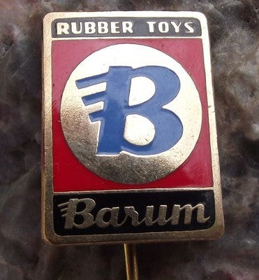 Barum Rubber Childrens Toys Brand from Czech Tyres Tires Company Pin Badge - Badgecrazy