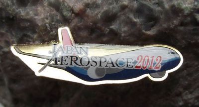 2012 Japan Aerospace SJAC Air Company Society Jet Airliner Aircraft Pin Badge - Badgecrazy