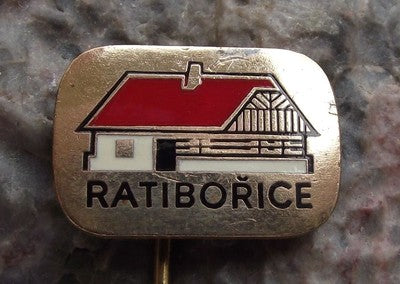 Antique Ratiborice Chateau House & Estate Czechoslovakia Tourist Sight Pin Badge - Badgecrazy