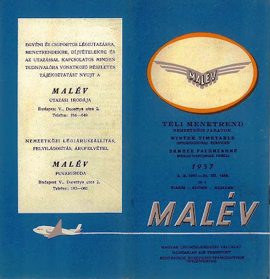 Vintage Malev Hungary Airline Wings Aircraft Aviation Pin Badge