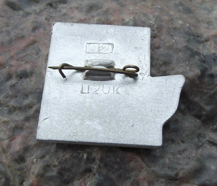 Vintage Perm Kama River Ural Mountains Russian Ship Building City Pin Badge