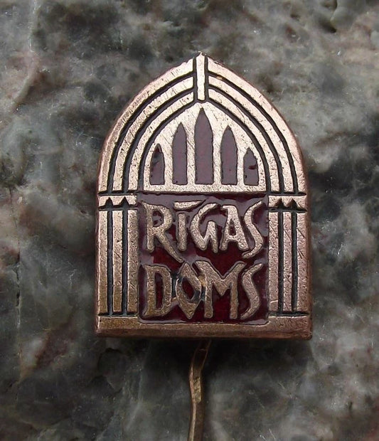 Vintage Rigas Doms Riga Cathedral Latvia Lutheran Church Souvenir Pin Badge