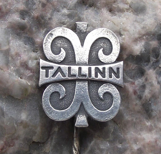 Vintage Tallinn Estonia Ancient City Tourist Souvenir Pin Badge