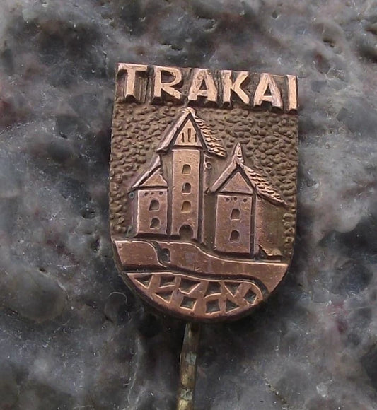 Vintage Trakai Island Castle National Park Lithuania History Museum Pin Badge