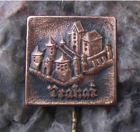 Vintage Trakai Island Castle Complex Park Lithuania History Museum Pin Badge