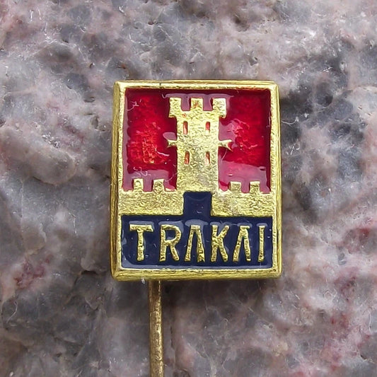 Vintage Lithuania Trakai Island Castle National Park History Museum Pin Badge