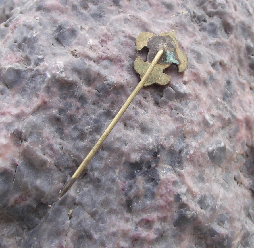 Vintage Czech Boy Junak Scouts Association Fleur de Lis Symbol Wolf Head Pin Badge
