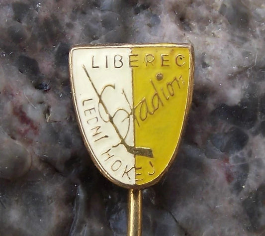 Vintage Liberec Stadion Czech Ice Hockey Club Team Czechoslovakia Pin Badge