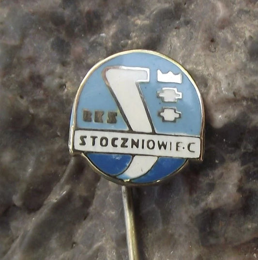 Vintage RKS Stocznioweic Gdansk Poland Polish Ice Hockey Team Pin Badge
