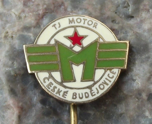 Vintage TJ Motor Ceske Budejovice Czech Ice Hockey Team Club Logo Pin Badge