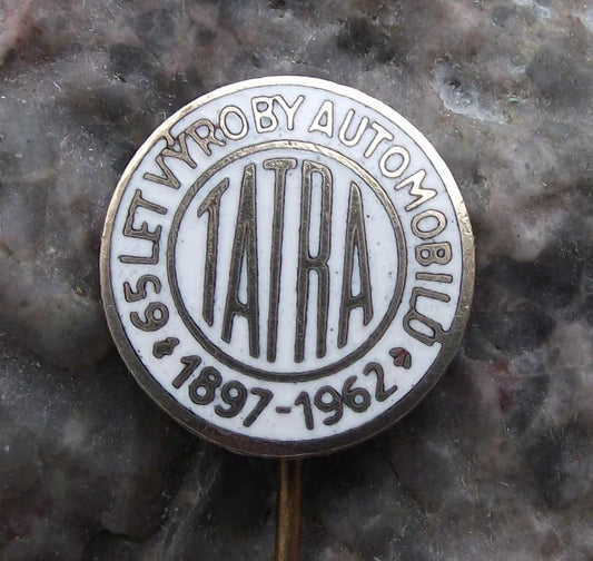 1962 Tatra 65th Anniversary Motor Vehicle Car Company Automobile Pin Badge