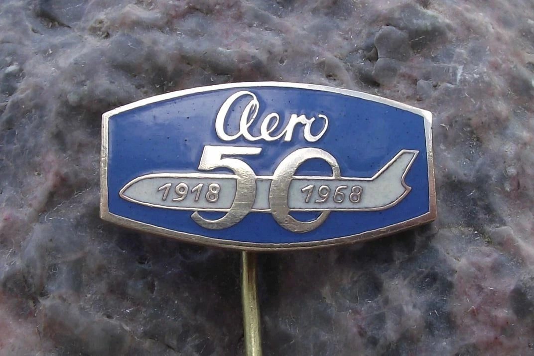 1968 Aero Czech Aircraft Company 50th Anniversary Airliner Pin Badge - Badgecrazy