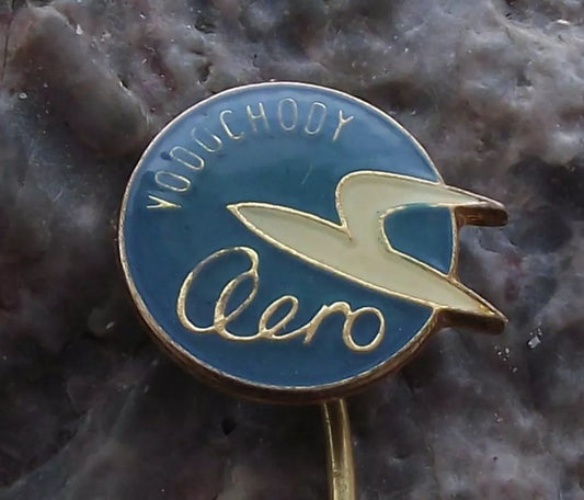 Vintage Aero Vodochody Aircraft Factories Czech Aviation Company Logo Pin Badge - Badgecrazy
