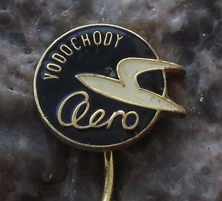 Vintage Aero Vodochody Aircraft Factories Czech Aviation Company Logo Pin Badge - Badgecrazy