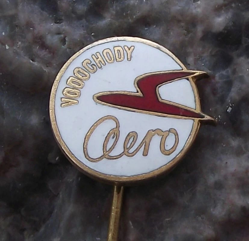 Vintage Aero Vodochody Czech Aircraft Factories Aviation Company Logo Pin Badge - Badgecrazy