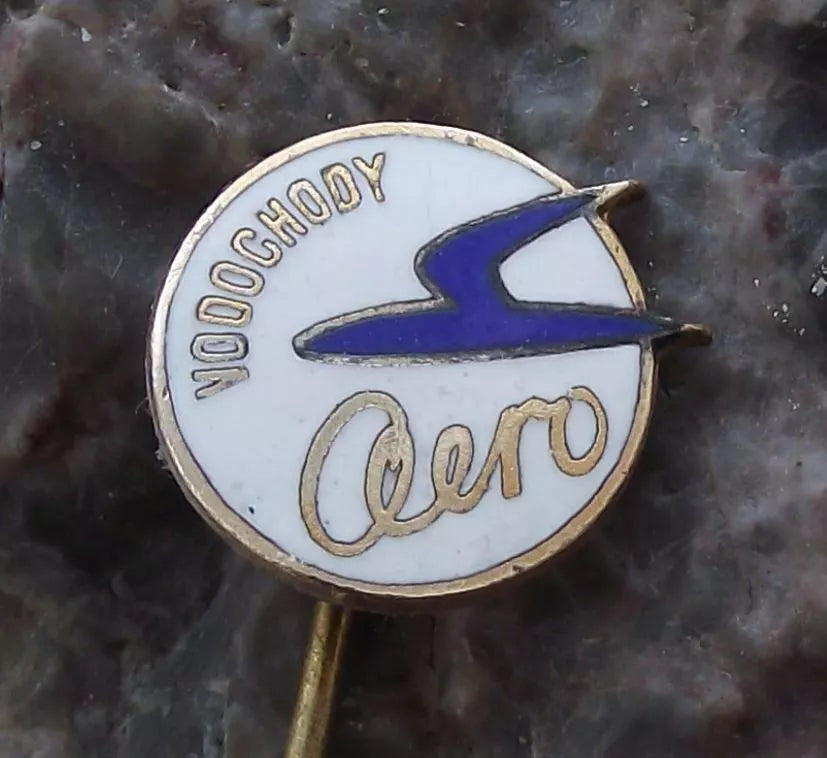 Vintage Aero Vodochody Czech Aircraft Factories Aviation Company Logo Pin Badge - Badgecrazy