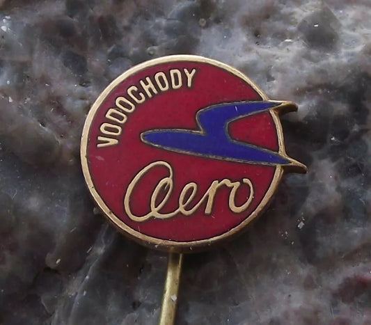 Vintage Aero Vodochody Czech Aircraft Factories Aviation Company Logo Pin Badge - Badgecrazy