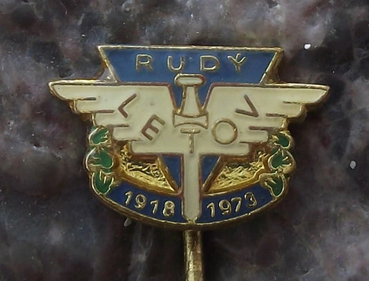 1973 Rudy Letov Aviation 55th Anniversary Czech Aircraft Factory Pin Badge - Badgecrazy