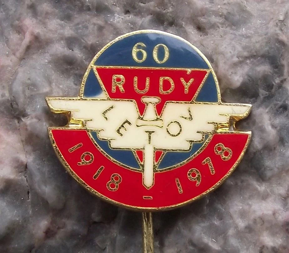 1978 Letov Aviation Letnany 60th Anniversary Czech Aircraft Factory Pin Badge - Badgecrazy