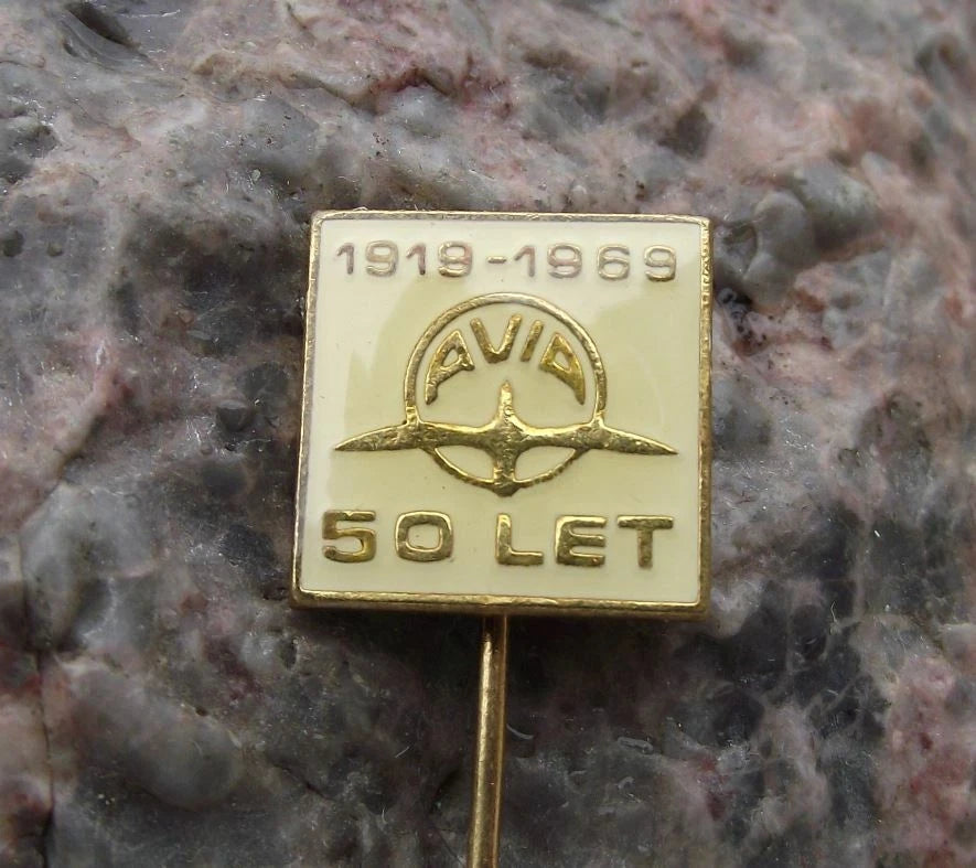 1969 AVIA Aviation Aircraft Truck Company 50th Anniversary Flying Bird Pin Badge - Badgecrazy