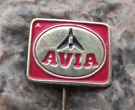 Vintage AVIA International Swiss Petrol Stations Oil Company Logo Pin Badge - Badgecrazy