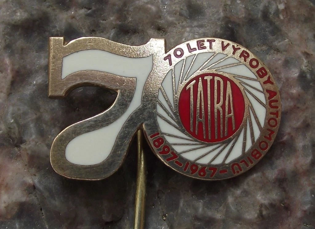 1967 Tatra 70th Anniversary Motor Vehicle Car Company Automobile Pin Badge - Badgecrazy