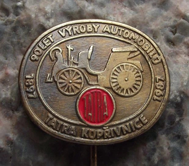1987 Tatra Car 90th Anniversary of Motor Vehicle Manufacture Pin Badge - Badgecrazy