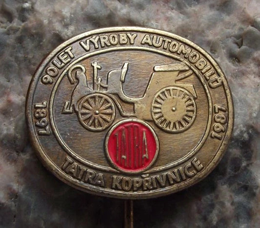 1987 Tatra Car 90th Anniversary of Motor Vehicle Manufacture Pin Badge - Badgecrazy