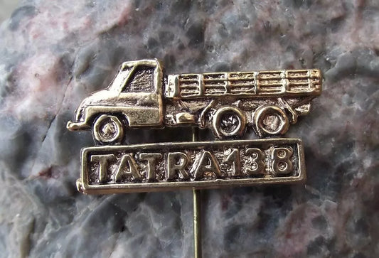 Vintage Tatra 138 Heavy Duty Commercial Construction Flat Bed Truck Pin Badge - Badgecrazy